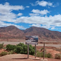 Swimming not permitted in the artificial lake Reservoir du Barrange Abdelmoumen - not a lot of water in the lake